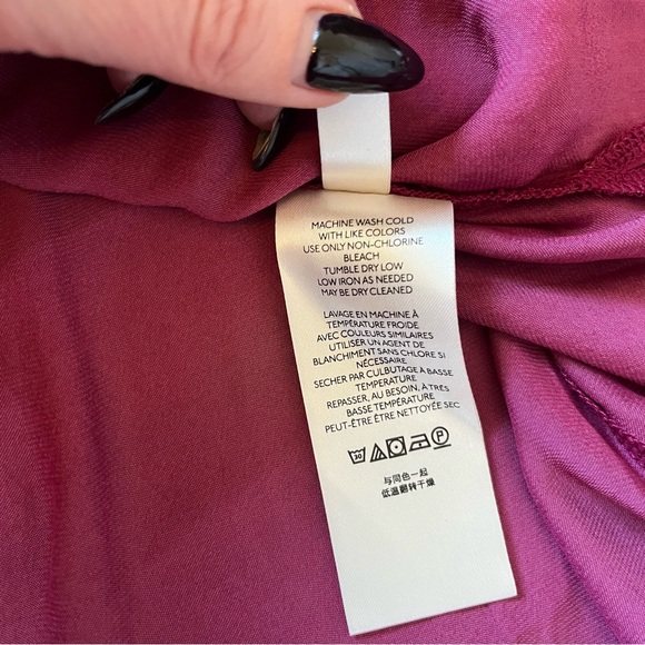 Free People NWT Lala Tie-Detail Button Up Red Blouse Women's size medium - Picture 10 of 16